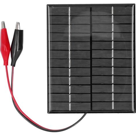 Panneau solaire 2W 12V à haut rendement de conversion, résistant au vent, en polysilicium, pour lampes et radios. (1/5)