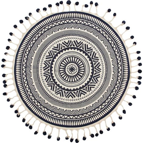 Teppich TATVAN Blau ø 120 cm Baumwolle (1/5)