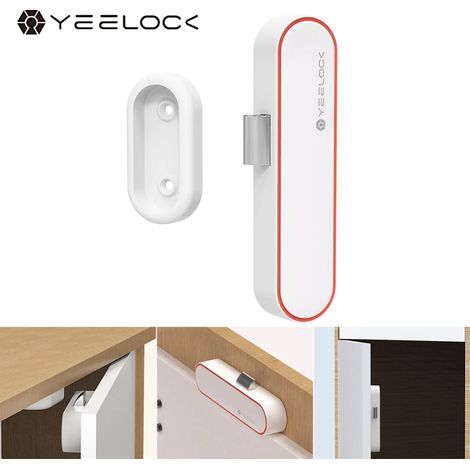 Cerradura inteligente para cajones YEELOCK, cerradura electrónica sin llave, control mediante aplicación Bluetooth, protección antirrobo, bloqueo de seguridad infantil, cerradura oculta. (1/5)