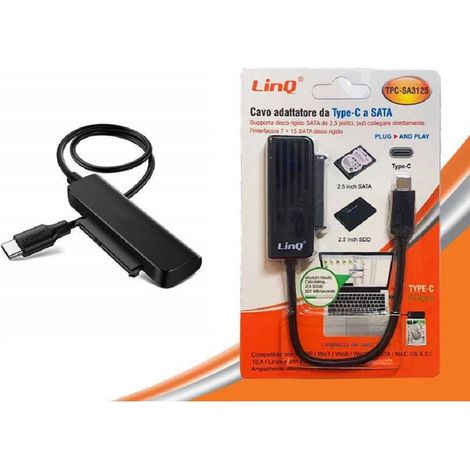 Convertitore Adattatore Da Hard Disk Usb Type-c A Sata A 15pin 2,5" Hdd Tpc-sa3125 (1/5)