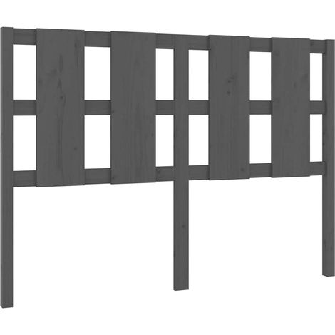 Maison Exclusive - Testiera per Letto Grigia 125,5x4x100 cm Legno Massello di Pino (1/5)
