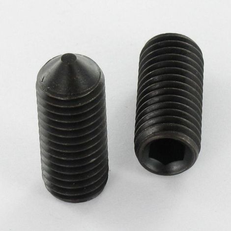 Vis métaux Sans tête six pans creux (sthc) Clé de 5 HC5 M10X12 Bout pointeau Acier brut-1 pièce (1/3)