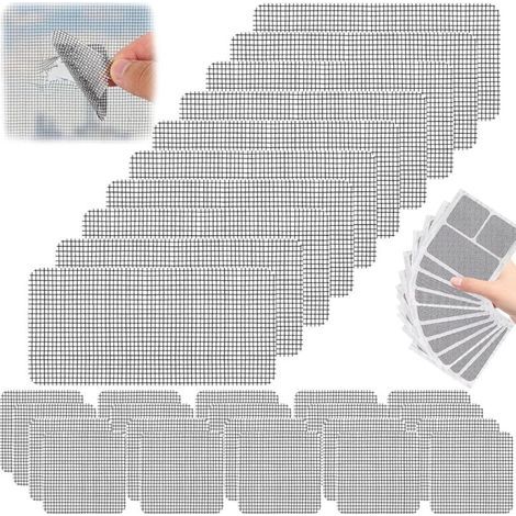 Kit de réparation de 30 pièces pour portes moustiquaires, rustines pour portes moustiquaires, réparation des fissures (1/5)