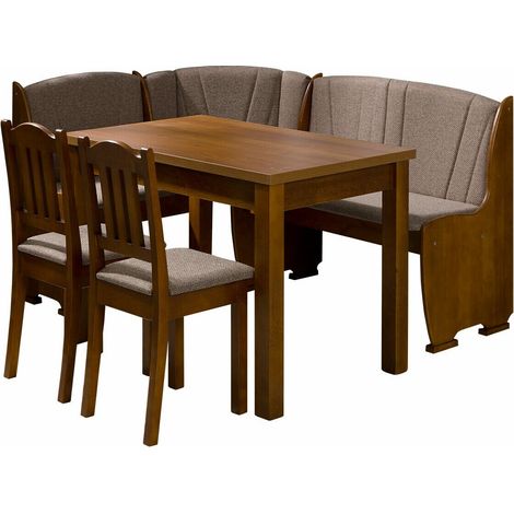Mobilier1 – Coin repas Edmond 122 – Table stratifiée 77x110 cm – Pieds en bois d'aulne – Boîte de rangement intégrée – Assemblage flexible