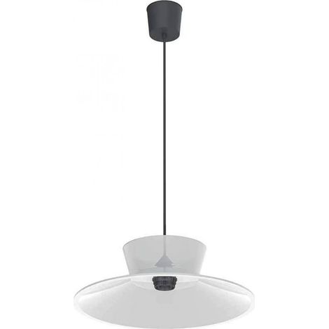 Lampada da sospensione soffitto lombardo vintage 35, attacco e27, colore paralume bianco, lampadina non inclusa, lom lb1110013 (1/4)