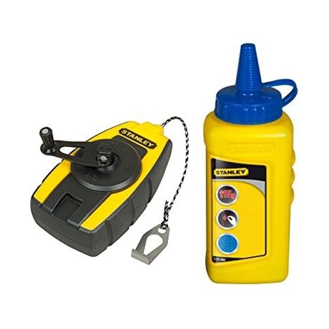 Stanley – Cordeau compact 9 m – Système d’ouverture glissière pour poudre – Corps en ABS antichocs – Manivelle ergonomique soft grip (1/7)