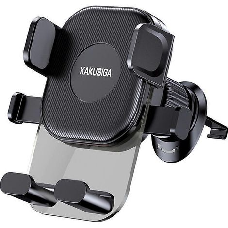 Support de téléphone de voiture avec fixation sur grille d'aération, rotation à 360°, compatible Samsung et iPhone. (1/3)