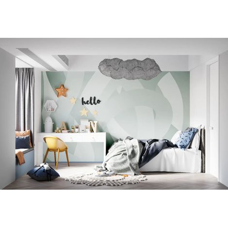 Papier Peint Géométrique - Courbes Entrelacées - 150 x 250 cm (1/2)