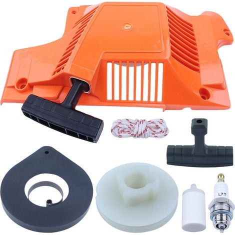 Kit de corde, poignée, ressort et poulie de lanceur à rappel pour tronçonneuses Husqvarna 55 51 50 pièces 503151803, 503151802, 503151801 (1/5)