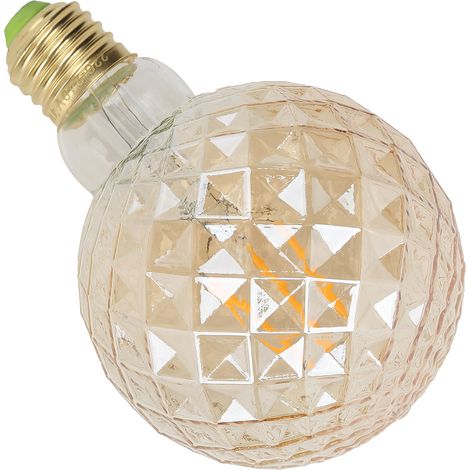 Dekorative LED-Lampe E27, 4 W, G95-Glasfaden, Vintage-Design, hohe Helligkeit, 220 V, warmes Licht für Wohn- und Schlafzimmer, Gold (1/5)