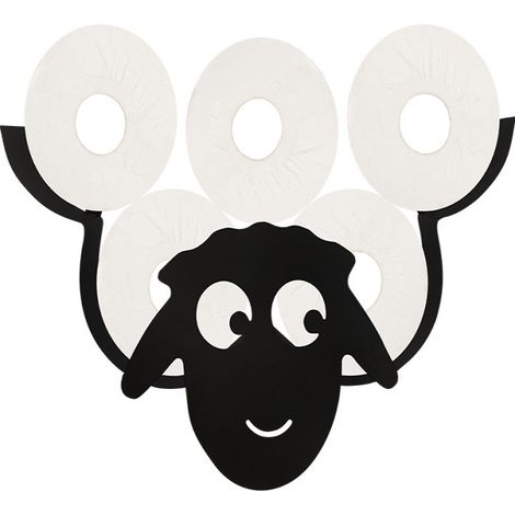 Porte rouleau papier toilette à motif mouton décoratif – Design original pour salle de bain (1/5)
