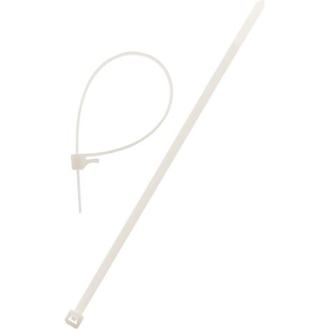 Lot de 10 colliers de câblage réutilisables - 3,6x 140mm - Transparent - Zenitech