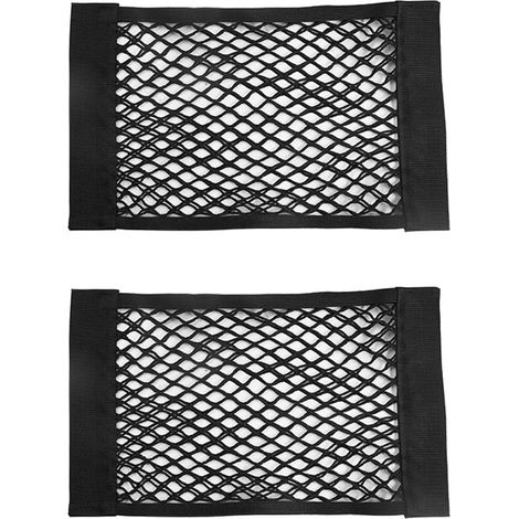 Ensemble de 2 Filets de Rangement, Attache, Maille Élastique, Pour Coffre Berline SUV Utilitaire