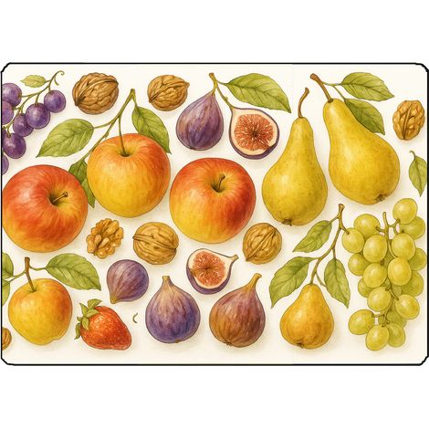 Planche à découper fruits dautomne 28,5 × 20 cm