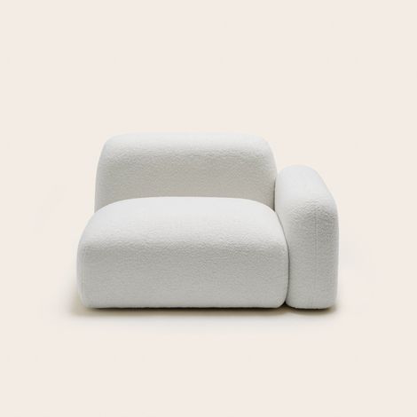 Chauffeuse modulable accoudoir bas D en En fibre de polyester recyclé ISILD