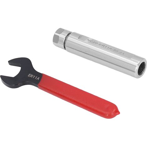 Allonge mandrin acier haute teneur en carbone queue droite porte-outil ER11 accessoire tour fraisage perçage 20mm 80mm clé (1/5)