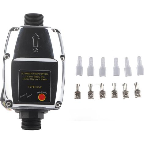 Régulateur de Pompe Automatique G1 Fileté IP65 Détection de Fuite Interrupteur Électronique de Pression pour Pompe à Eau 110‑230V (1/5)