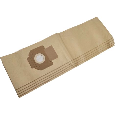 vhbw 5x Sacs compatible avec Hilti VC-60U aspirateur - papier, 84cm x 20cm marron