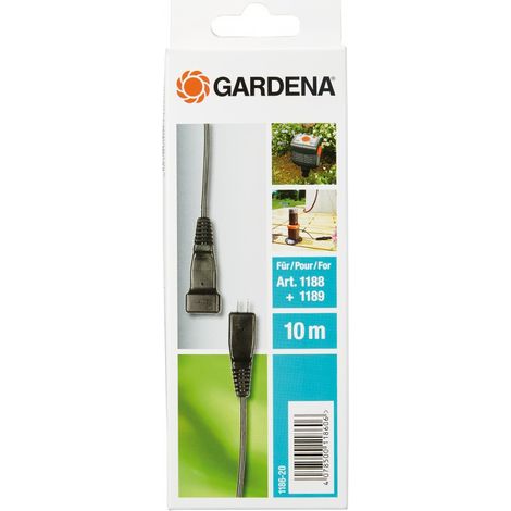 Gardena Cavo di prolungamento (10 m): Per sensore di pioggia e tester di umidità, cavo di collegamento, prolungabile sino a 105 m (1186-20) (1/5)