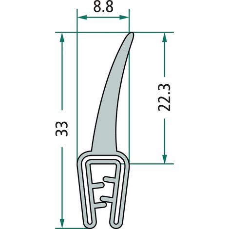Guarnizione 5 m 1 mm 654A1500/5 GRANITO