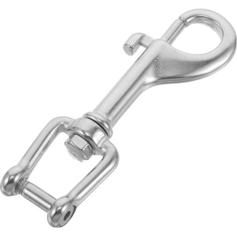 Crochet Pivotant Acier Inoxydable Mousqueton à Ressort Robuste Clip de Plongée Antirouille pour Laisse Chien Porte-clés et Équipement Nautique (1/5)