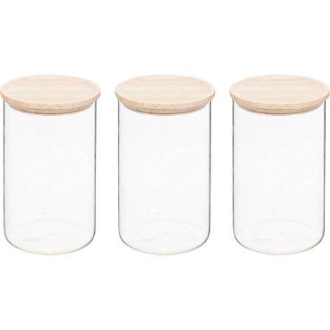 Set di 3 vasi di vetro hermet da 1 litro - 5five