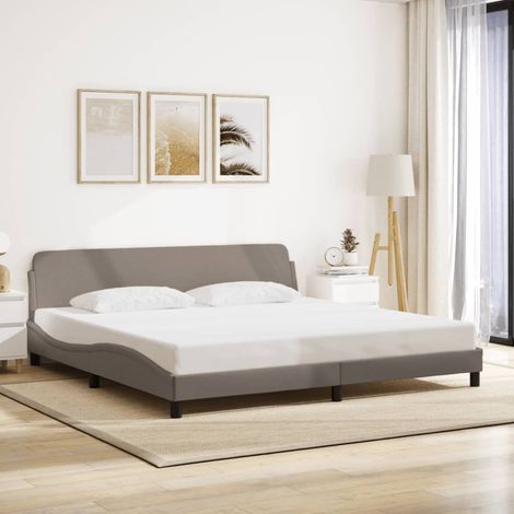Bettgestell "Dover" Taupe 200x200 cm Stoff vidaXL (1/5)