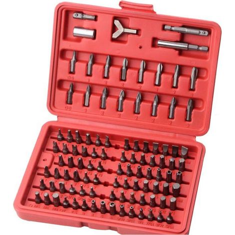 Jeu d'embouts 100 pièces boîte rouge (1/2)