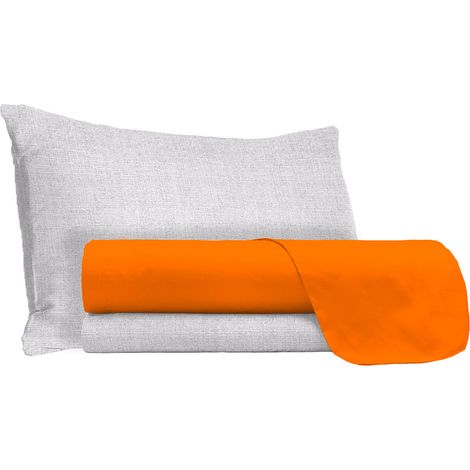 Set Lenzuola Singolo Sopra Sotto e Federe in Cotone Zucca (1/5)