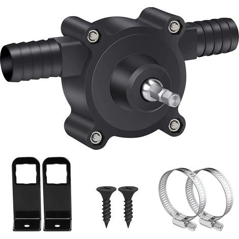 QORVA-Mini perceuse électrique portable, pompe à eau à moteur diesel, huile, eau liquide, pompes de transfert manuelles auto-amorçantes, vitesse de pompage rapide (1/5)