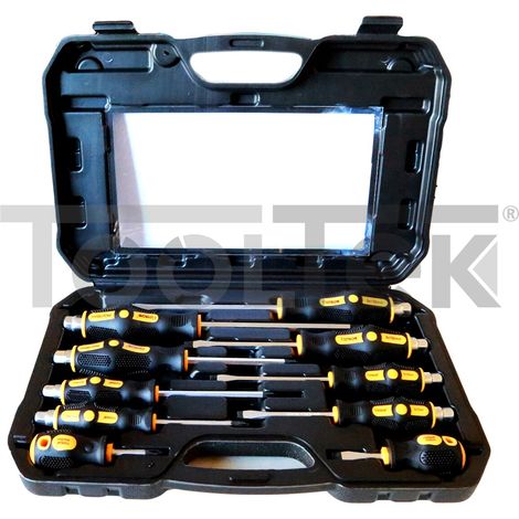 SET CACCIAVITI 10pz TAGLIO E CROCE TESTA BATTENTE PUNTA MAGNETICA PRO+ (1/5)