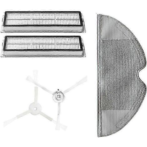 Lot de 5 filtres, brosses latérales et chiffons de nettoyage pour robot laveur de sols Xiaomi Mijia 1c ( ) (1/5)
