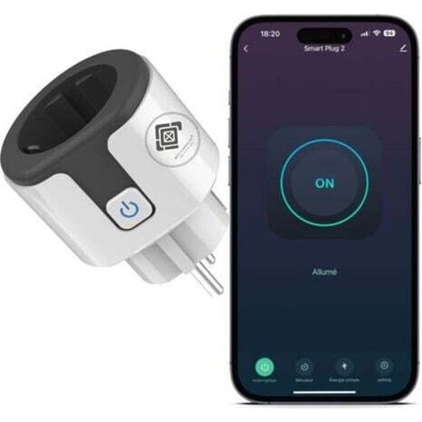 Prise connectée WiFi 20A – Compatible Alexa et Google Home – Programmable avec mesure de consommation d'énergie – Commande vocale à distance (1/4)
