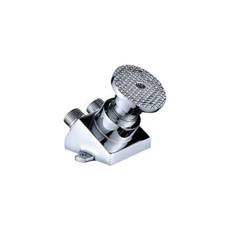 Robinet moderne à commande au pied, robinet d'évier industriel à commande au pied, robinet d'eau froide à commande au pied de type hospitalier, robinet à commande au pied avec interrupteur à corps en (1/5)