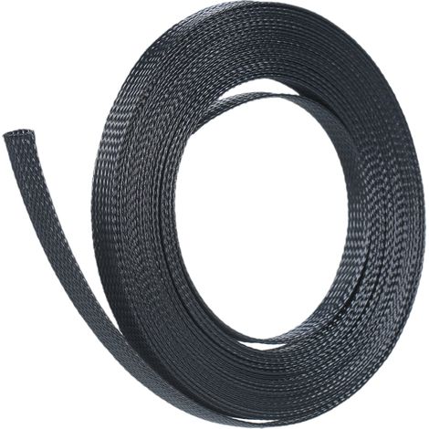 Funda protectora trenzada expandible de 21 pies y 1/2 pulgada (12 mm) para cables de automóviles, televisores, computadoras y otros electrodomésticos.