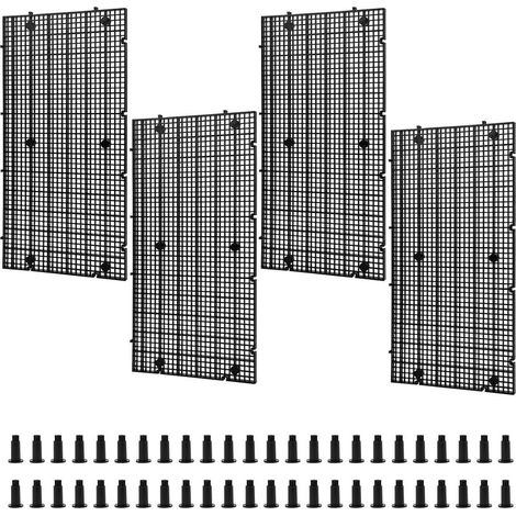 4-teiliges Aquarium-Gitter-Set aus hochdichtem Kunststoff mit 24 Stützen, Trennwand und modularem Gitter für DIY-Filterung und Bodenschutz beim Aquascaping (1/5)