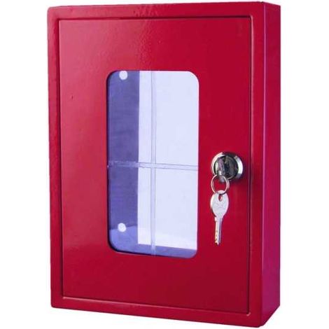 Coffret/Boitier sous verre dormant rouge pour vanne gaz 600x600x300mm