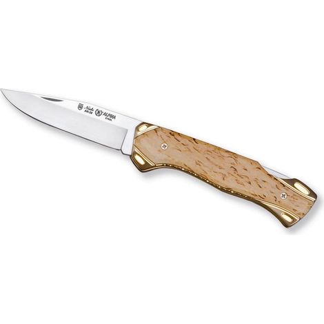 Navaja Alpina 061 Miguel Nieto de 16,5 cms, con hoja de acero de 7 cms y mango de Cromo duro y madera natural de abedul