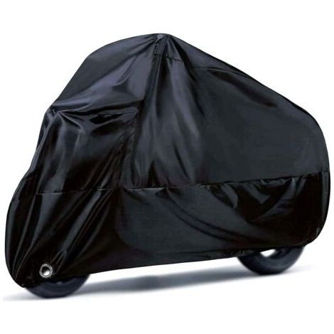 Housse de Moto, 190T Housses de Moto étanches avec Trous de Verrouillage, Housses de Protection Anti-Poussière UV pour L'intérieur et L'extérieur avec , 245 X 105 X 125 cm (1/5)