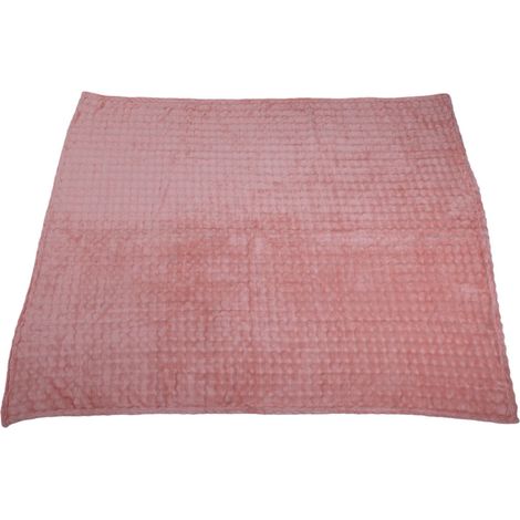 Plaid douillet et moelleux pour canapé, lit ou fauteuil, idéal pour décorer votre salon ou votre chambre. Cadeau d'anniversaire. 150 x 200 cm, rose. (1/5)