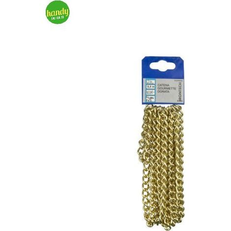 Catena groumette pretagliata Ø 2,5 mm. in acciaio ottonato 2,5 mt. (1/2)