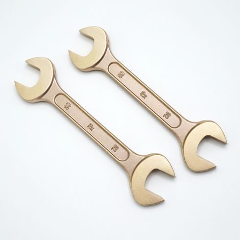 Chiave a forchetta doppia antideflagrante in bronzo al berillio 24 x 27 mm (1/5)
