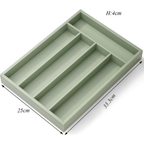 boîte de rangement pour couverts-vert -tiroir à couverts (1/5)