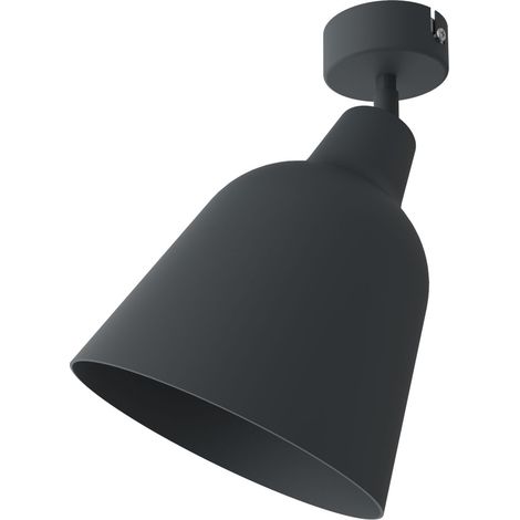 LUMICOM DONG Plafoniera, 1X E27, max 42W, metallo, grigio antracite, D.16cm