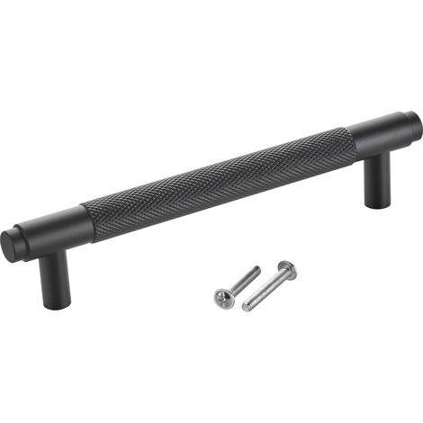 SO-TECH - Poignée de meuble BLACKLINE - Entraxe 128 mm - L160 mm - VIII aluminium - Noir mat - Pour cuisine, salle bain, armoire, commode, tiroir (1/5)