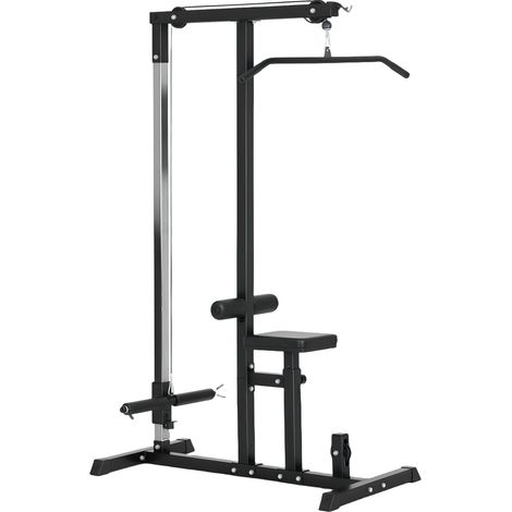 Stazione multifunzione 107x120x190 cm in acciaio nero, sedile regolabile – MEUBLIV (1/5)