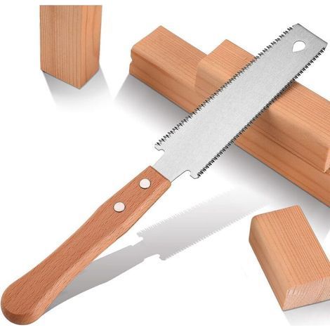 CSPARKV Scie japonaise, Petite scie a bois, lame flexible de 15,2 cm double tranchant manuels, loisirs, bricolage, scie japonaise menuisier tranchants et légers (1/5)