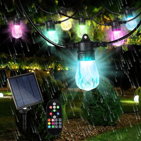 SWANEW Ghirlanda solare 10m ghirlanda LED solare all'aperto con telecomando ghirlanda ideale per casa giardino festival albero di Natale (1/5)