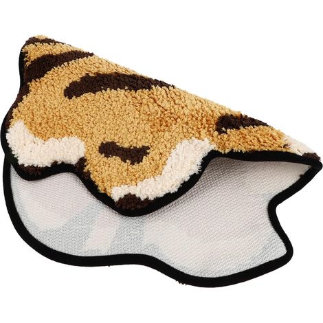 Tapis à Motifs de Pattes de Tigre en Polyester Flocké, Étanche et Facile à Nettoyer, pour Chambre D'hôtel ou Maison Design Coloré et Forme Originale (1/5)
