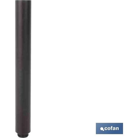 Tubo alargador de ducha negro inoxidable 20 cm (1/5)